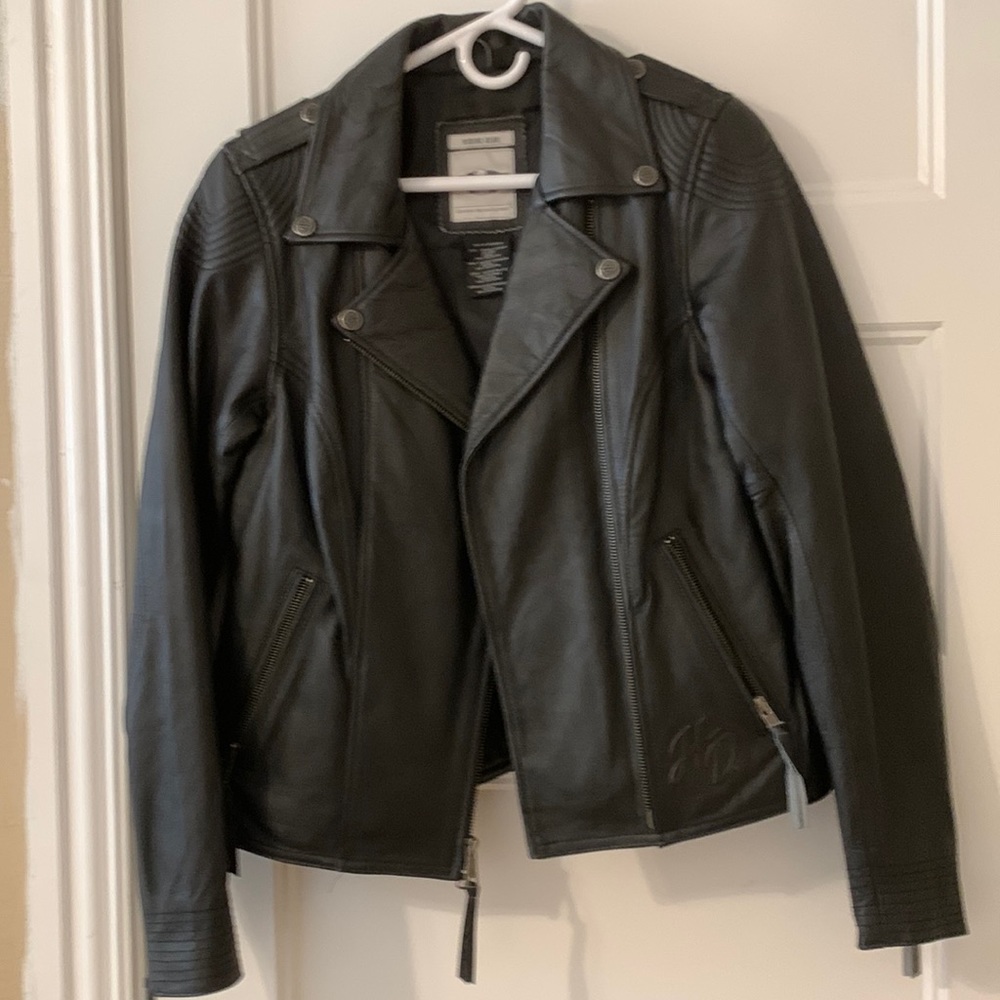 Fitted Harley Davidson Jacket Sz Medium